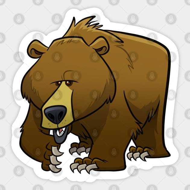 Grizzly Bear Sticker by binarygod